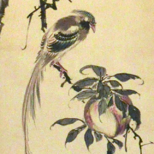 クマガイモリカズ 油絵 お盆 鳥