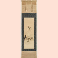 “Flowing Water and White Cranes”
