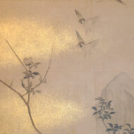 Nagasawa Rosetsu“Fusuma Paintings of Sparrows and Roses”0