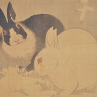 Nagasawa Rosetsu “Snow Rabbit and Nandina”0
