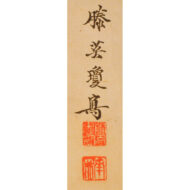 “Peach and Ribbon-Tailed Bird”