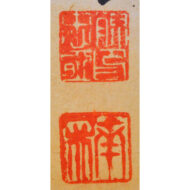 “Peach and Ribbon-Tailed Bird”