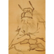 “Shōki Seated in Meditation, with Inscription”