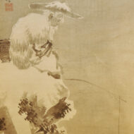 “Taikōbō and Laozi Leaving the Pass, Pair of Hanging Scrolls”