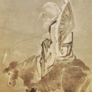 “Taikōbō and Laozi Leaving the Pass, Pair of Hanging Scrolls”
