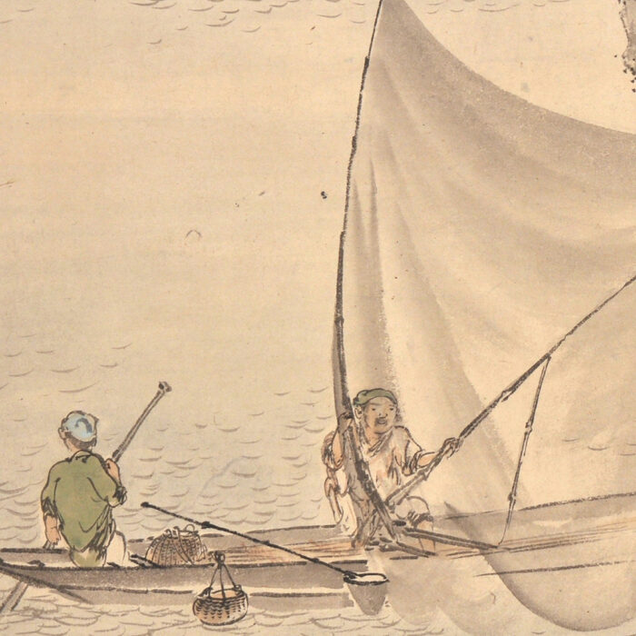 長沢芦鳳（長澤蘆鳳）「漁夫山水図」0