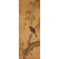 “Crested Myna on a Willow”