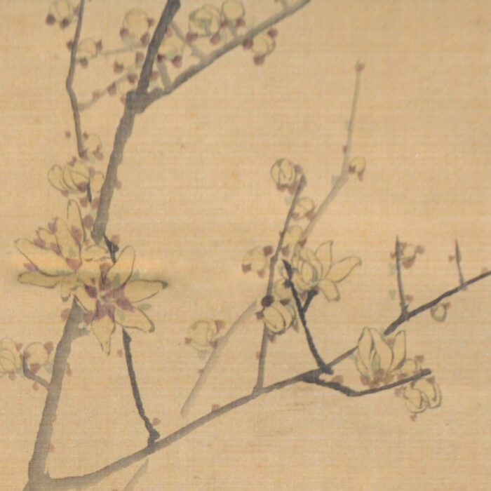 円山応挙（圓山應挙） 三幅対「 （左）雨中嵐山図 （中）三条橋月夜図 （右）臘梅交枝図」0