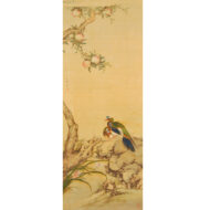 “Willow with White-headed Bulbul and Peach with Golden Dove”