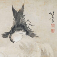 Katsushika Hokusai“Swallow amid Waves”0
