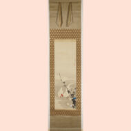 “White Rooster with Morning Glories”