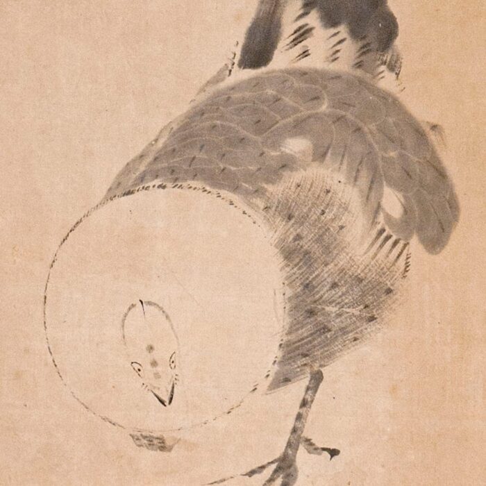 伊藤若冲「藤に鶏図-2」0