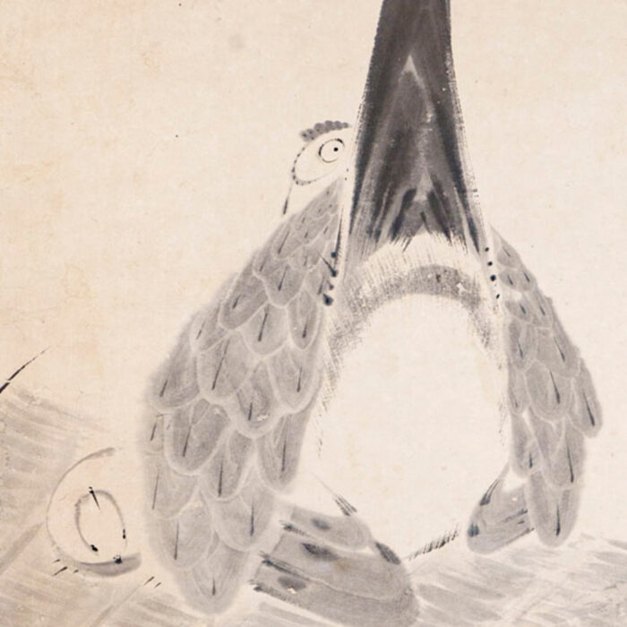 伊藤若冲「箕に鶏図-4」0