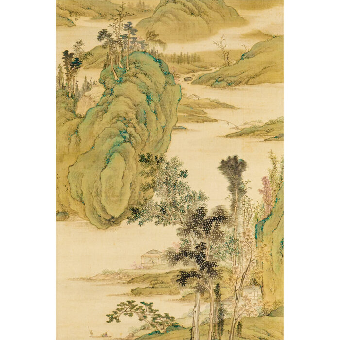 青木夙夜「春景山水図」6