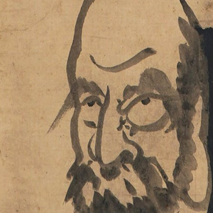 白隠慧鶴「半身達磨・いつ見ても」0