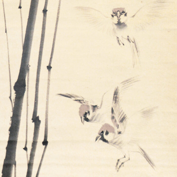 長沢芦雪（長澤蘆雪）「竹雀図」0
