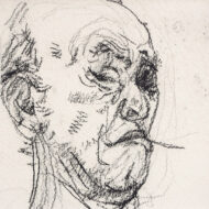 鴨居玲「私の村の酔っぱらい」0